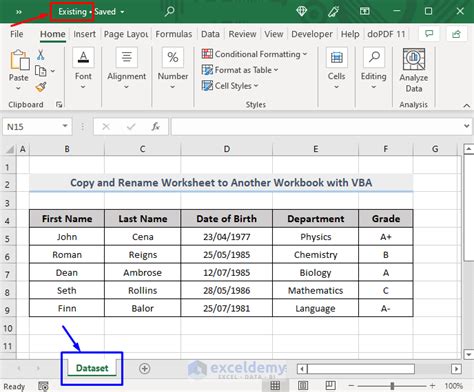 Like we said, once we got past the tricky part, this was almost too easy. . Excel vba copy worksheet to another workbook and rename